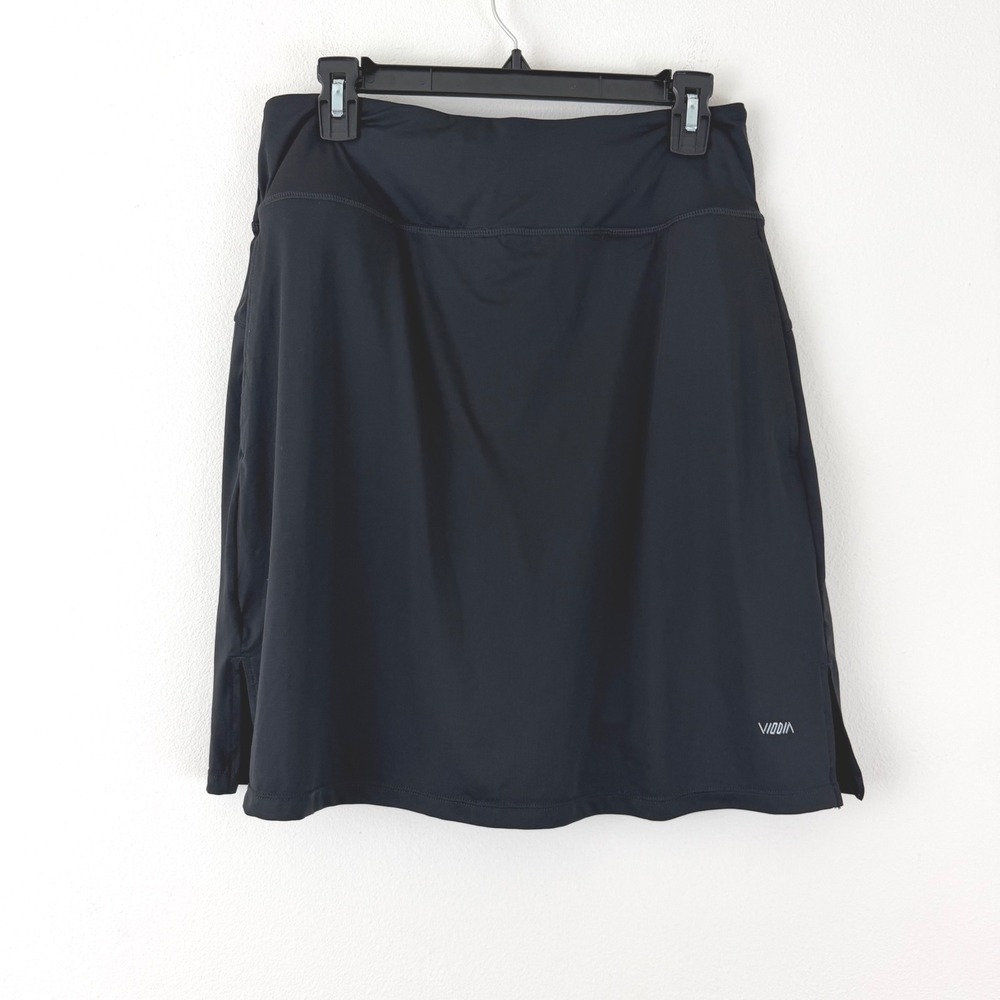 VIODIA Womens Black Athletic Skort Built-in Shorts Zipper Pocket Tennis Skirt